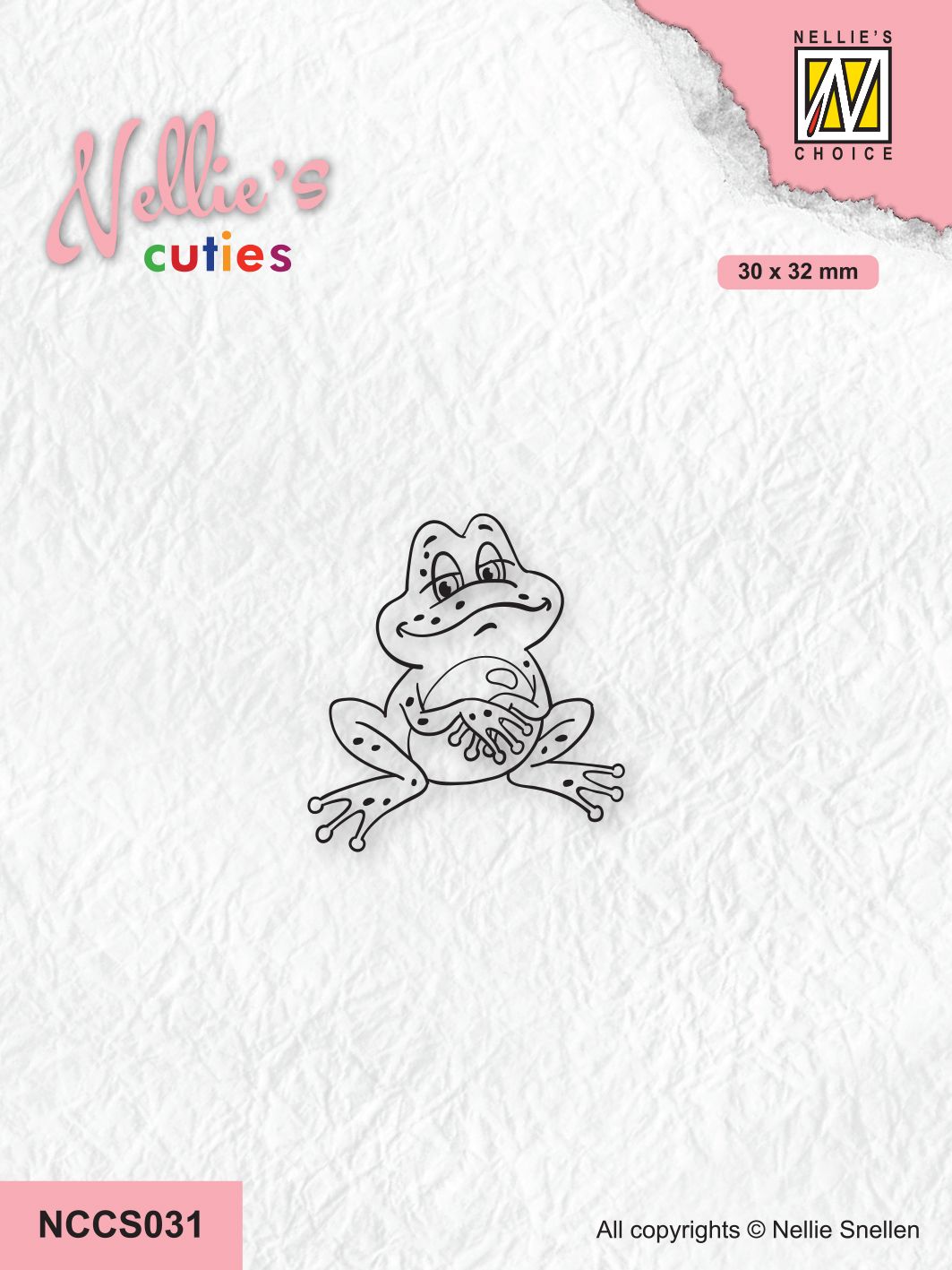 Nellie's Choice Clear Stamp Nellie's Cuties - Frog Series - Frog-1