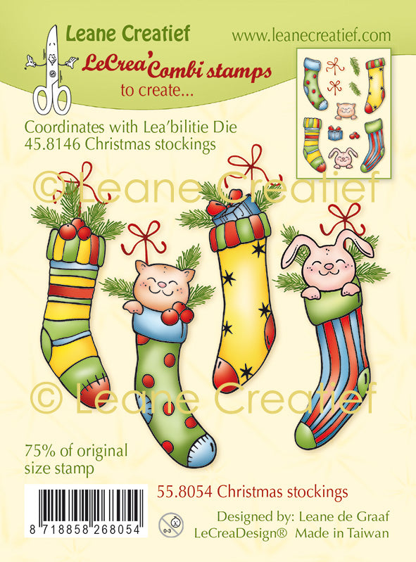 LeCreaDesign Combi Clear Stamp Christmas Stockings.