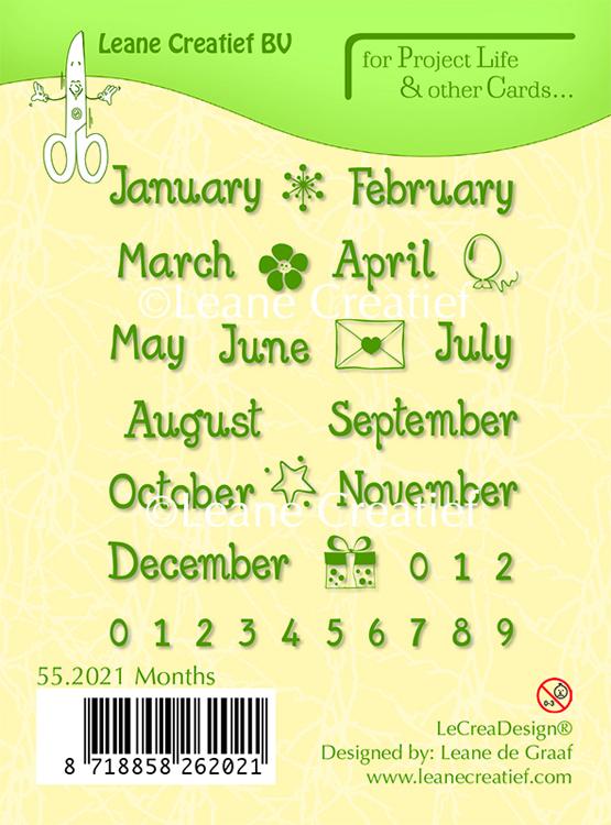 Project Life & Cards clear stamp Months