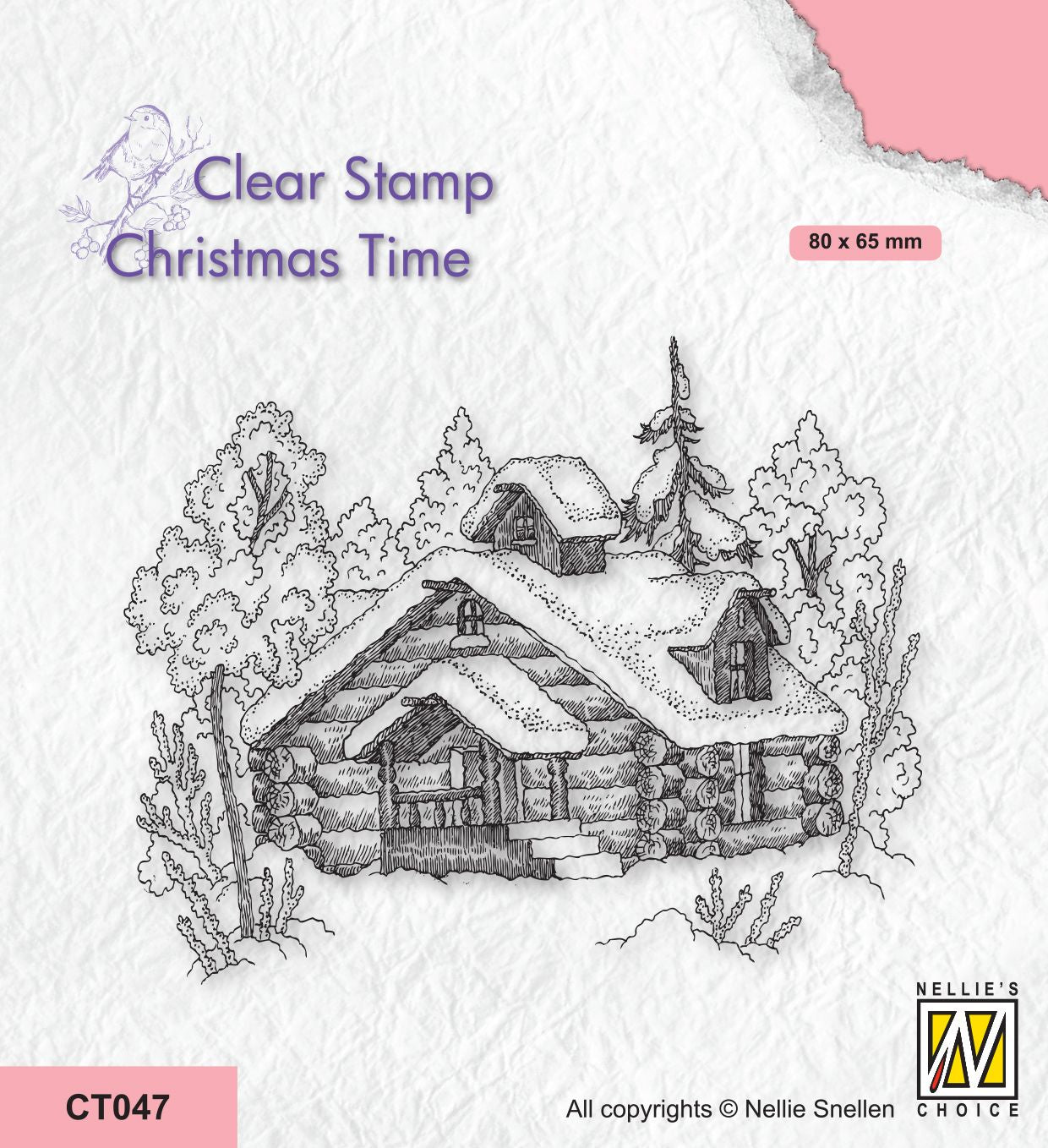Nellie's Choice Clear Stamp - Christmas Time - Snowy Winter Scene