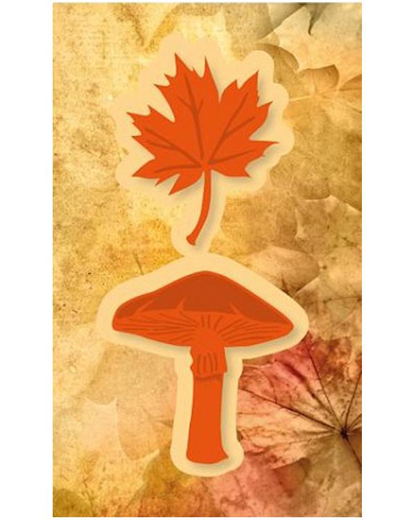 Cutting and Embossing die - mushroom and leaf