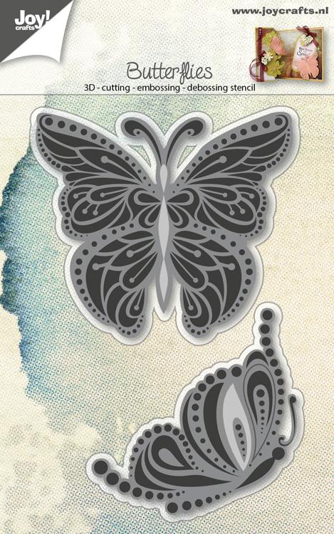 Joy Crafts -Cut-Emboss-Deboss Die - Butterflies Graceful 2pc