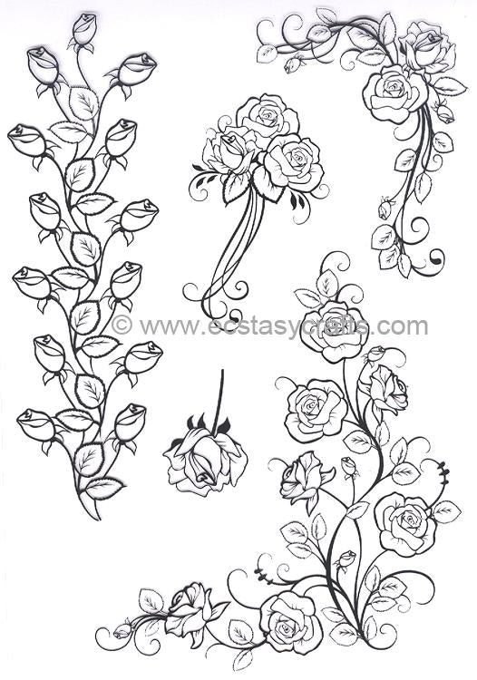 Joy Crafts - Clear Stamp Set-  Roses