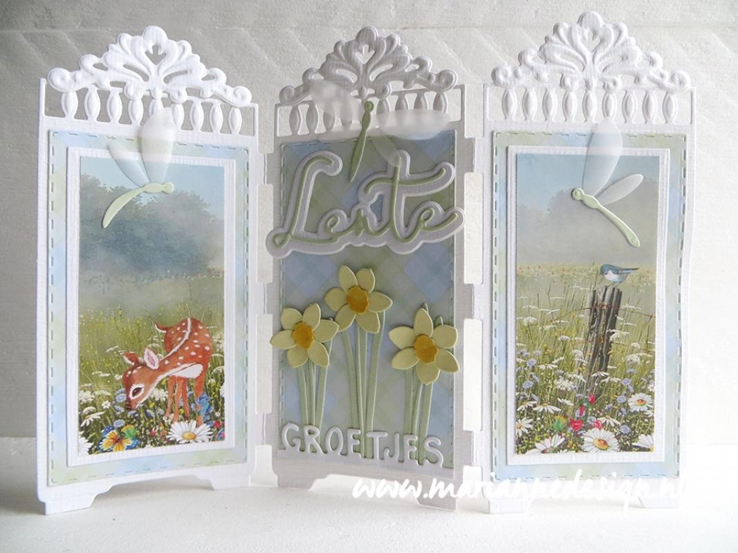 Marianne Design A4 Cutting Sheet - Spring Wishes - Swans