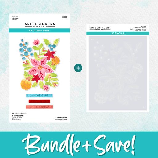 Christmas Florals Die and Stencil Bundle from the Classic Christmas Collection