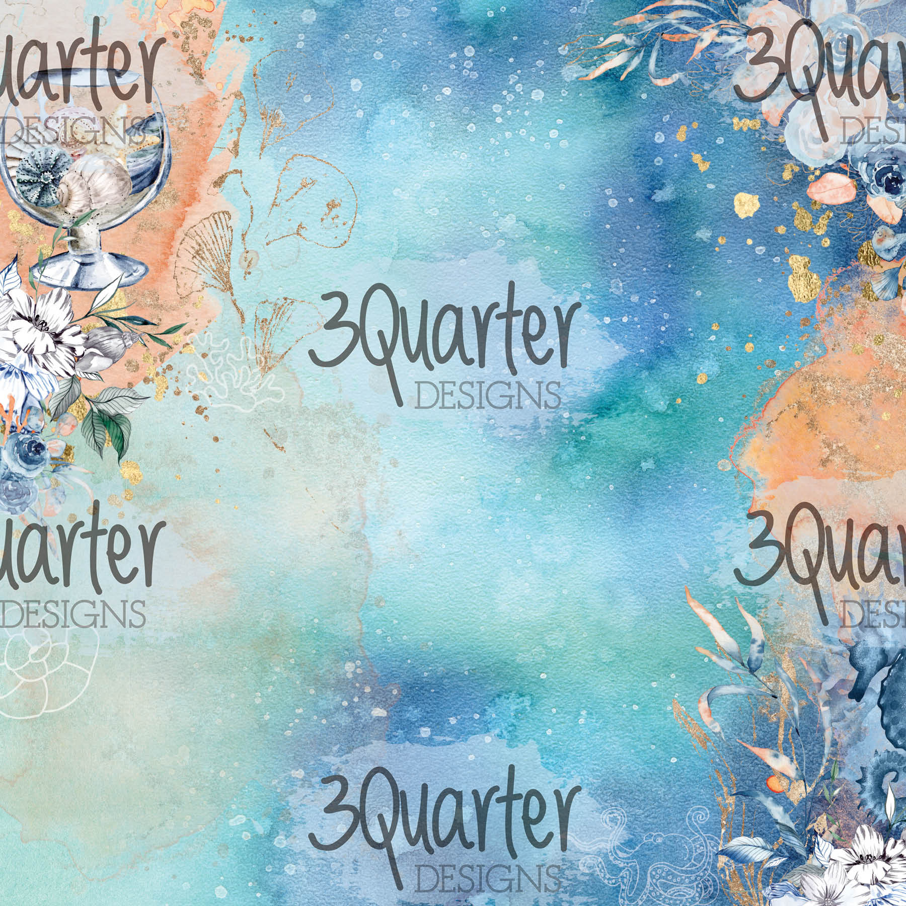 3Quarter Designs - Ocean Lovers - Paper Pad  6 x 6