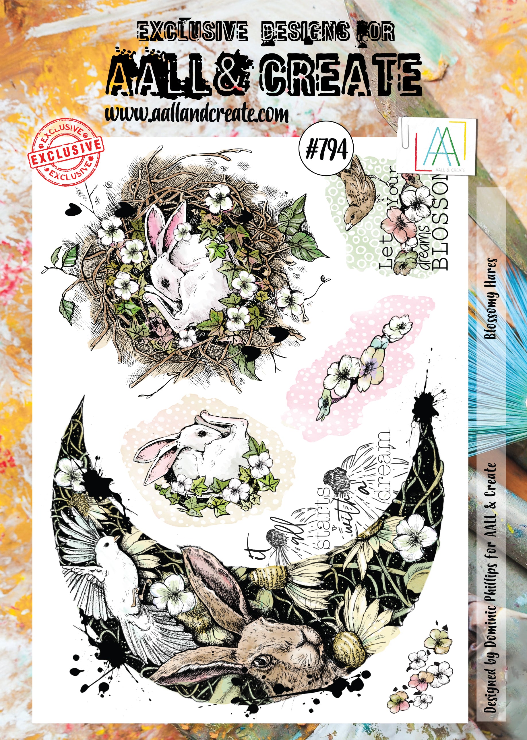 AALL and Create Stamp Set - 794 - Blossomy Hares