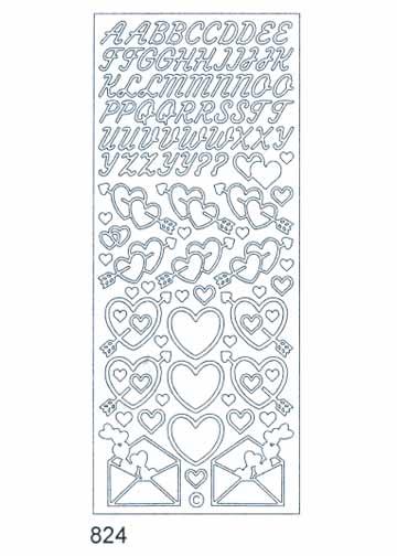 Deco Stickers - Letters and Hearts