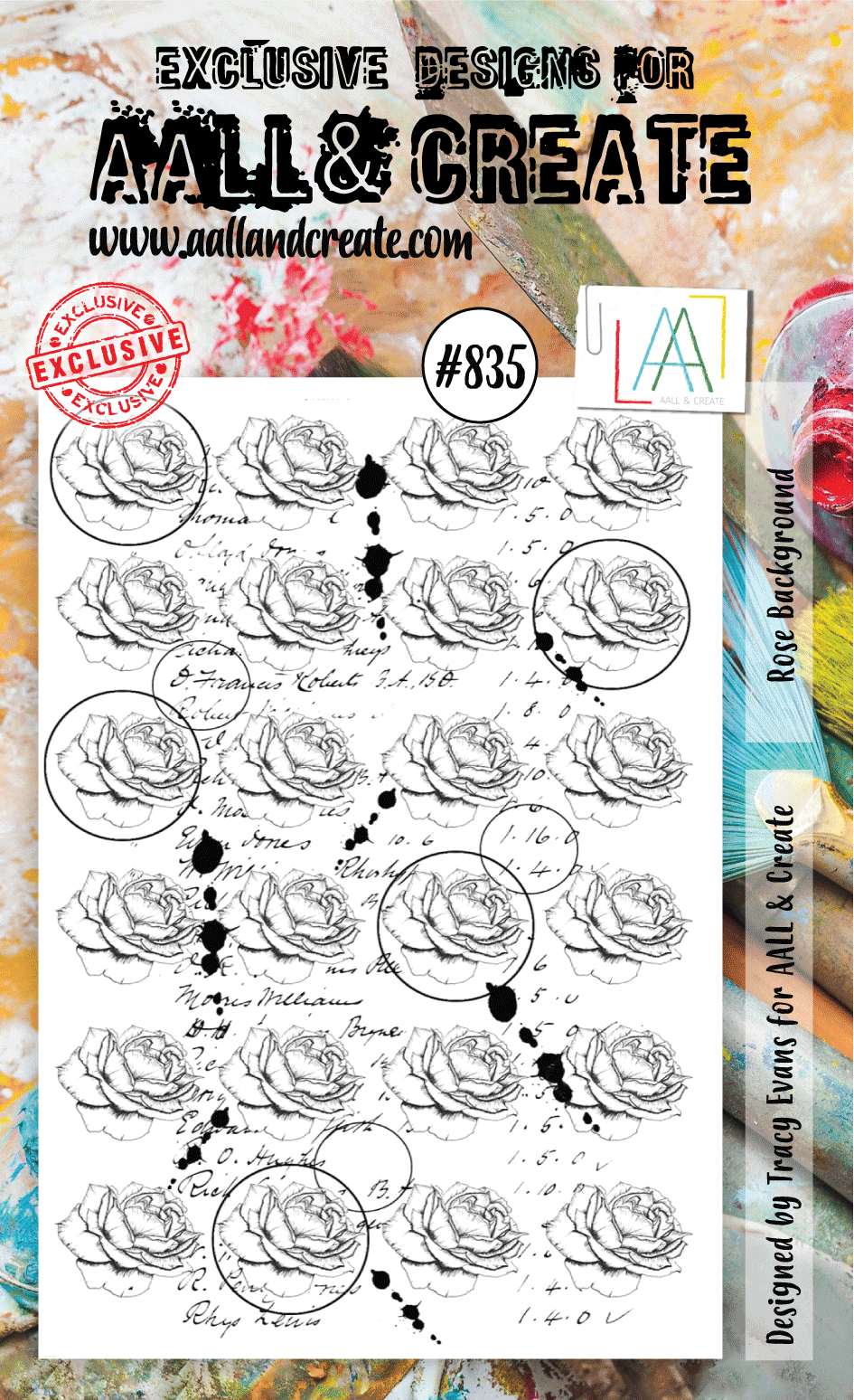 AALL and Create Stamp Set - 835 - Rose Background