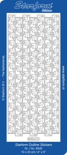 Deco Stickers - Ribbon Border-Reindeer