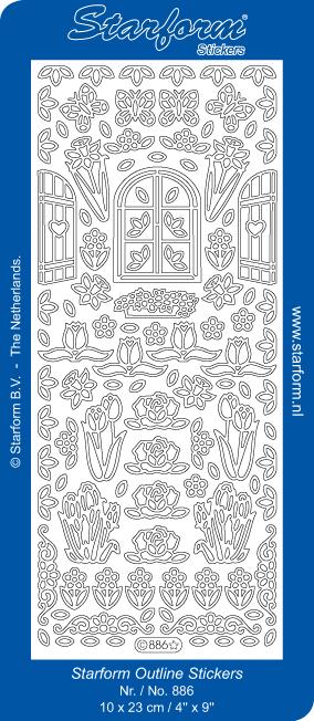 Deco Stickers - Garden Flowers / Window