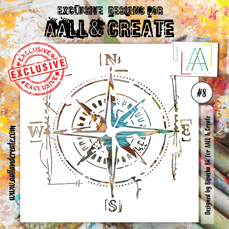 AALL and Create Stencil - 8 - Compass