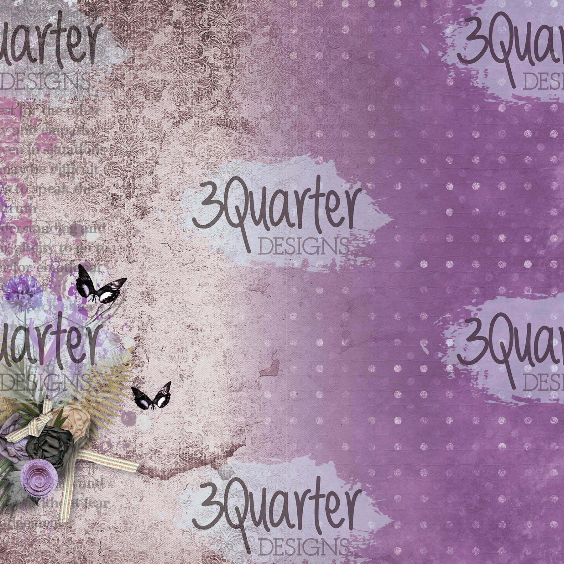 3Quarter Designs - Enchanted Amethyst - Paper Pad 8 x 8