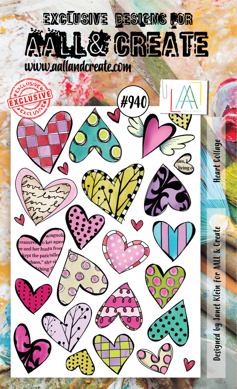 AALL and Create Stamp Set - 940 - Heart Collage