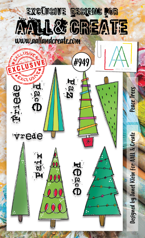 AALL and Create A6 Stamp Set - #949 - Peace Trees