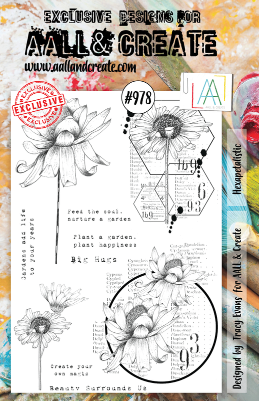 AALL and Create A5 Stamp Set - #978 - Hexapetalistic