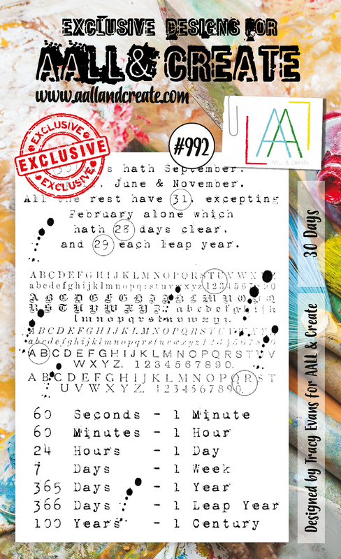 AALL and Create #992 - A7 Stamp Set - 30 Days