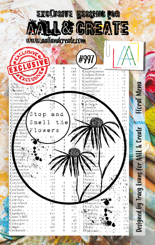 AALL and Create #997 - A7 Stamp Set - Floral Menu