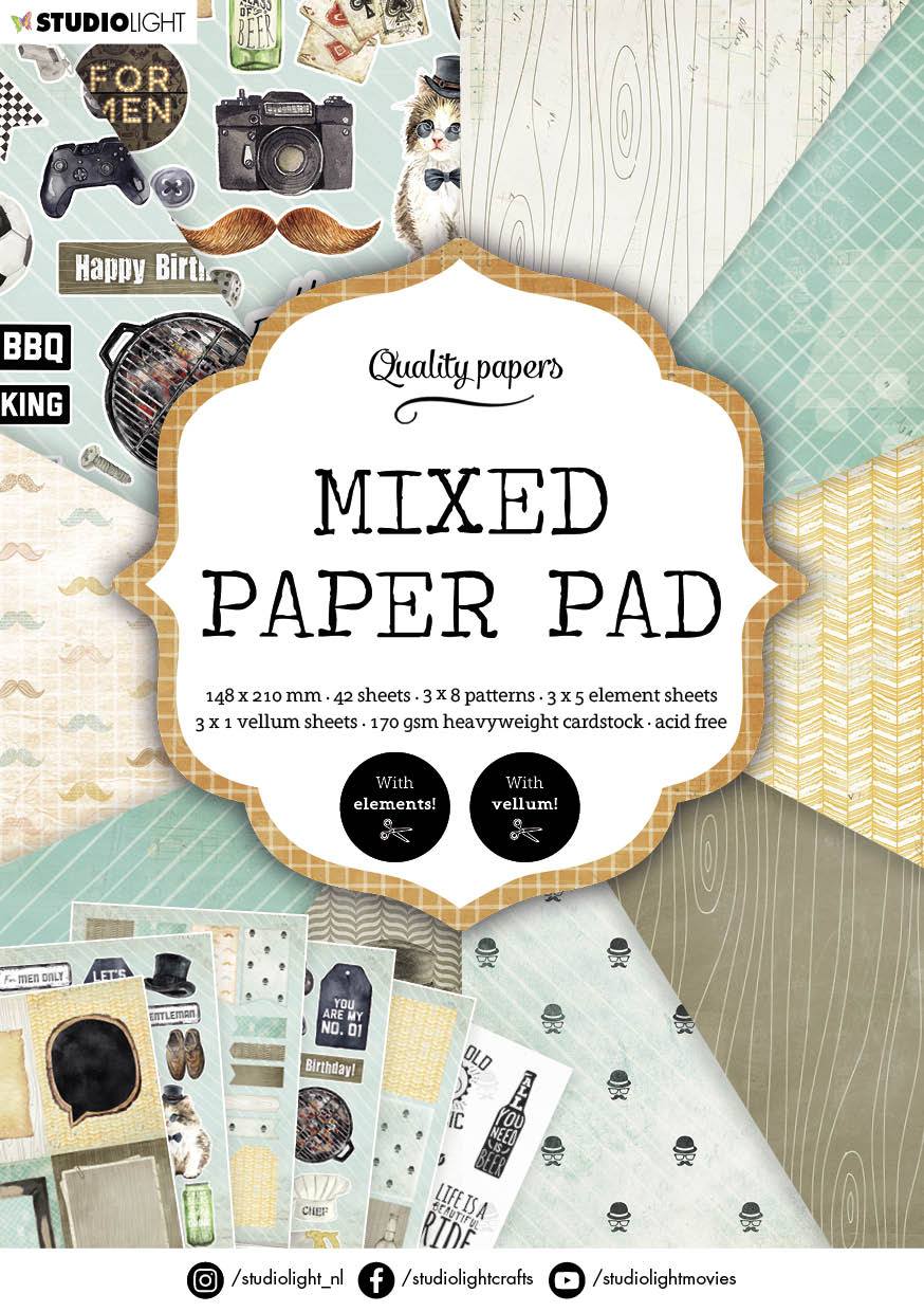 Mixed Paper Pad Pattern Paper Essentials 148x210mm nr.160