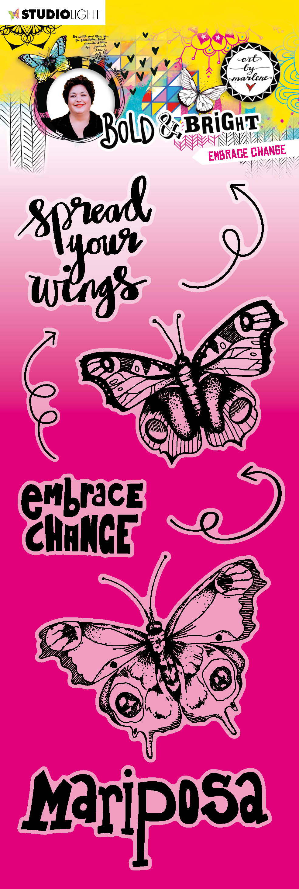 ABM Clear Stamp Embrace Change Bold & Bright 100x240x3mm 1 PC nr.123