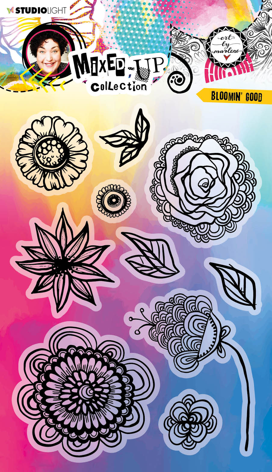 ABM Clear Stamp Blooming' Good Mixed-Up Collection 148x210x3mm 10 PC nr.284