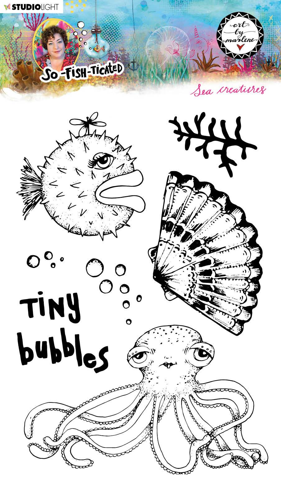 ABM Clear Stamp Sea creatures So-Fish-Ticated 148x210mm nr.13