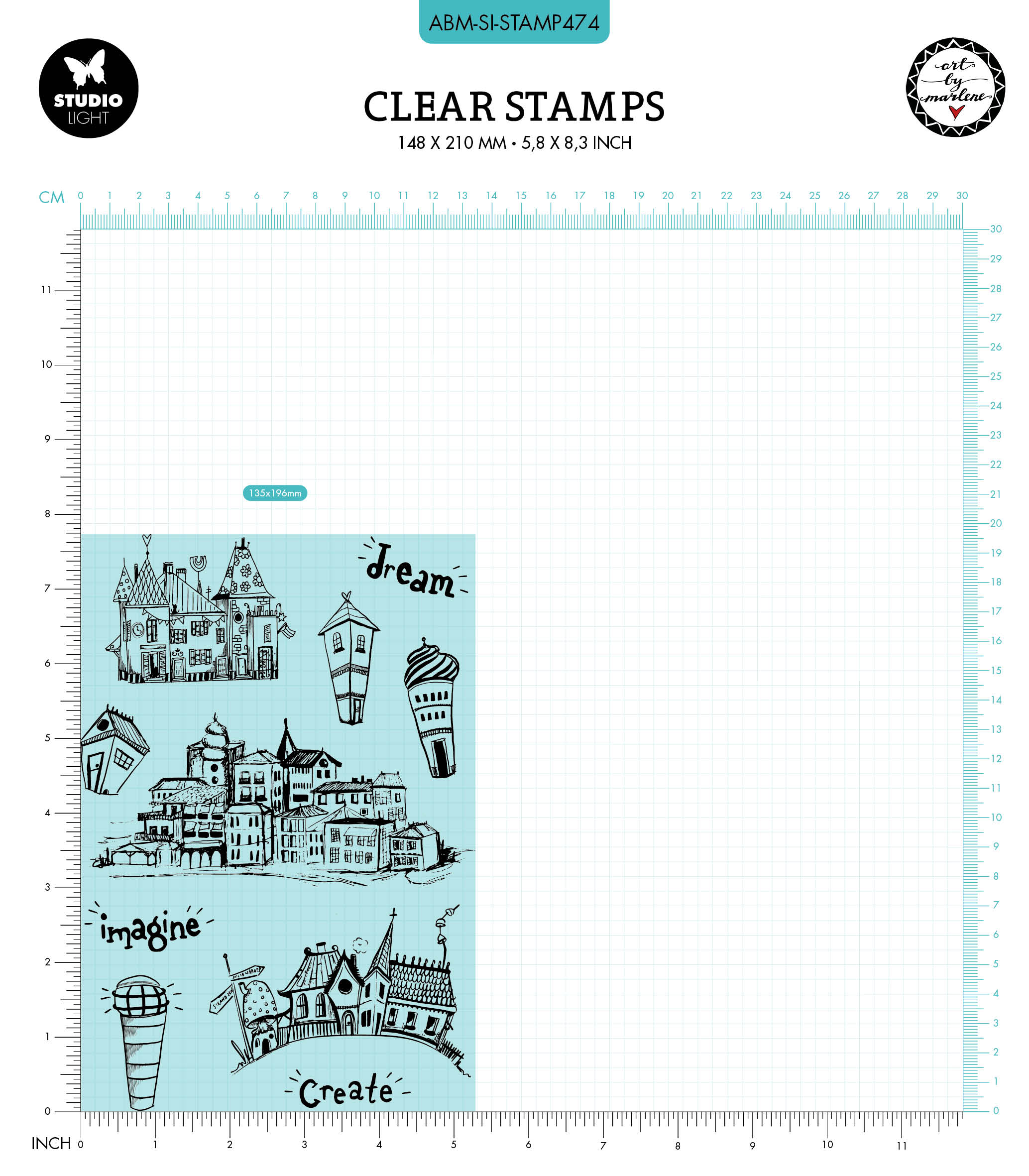 ABM Clear Stamp Dream House Signature Collection 265x153x1mm 10 PC nr.474
