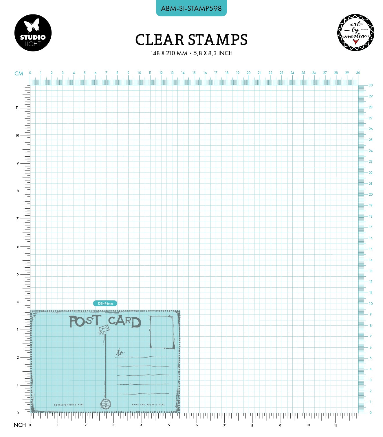 ABM Clear Stamp Post Card Signature Collection 105x148x3mm 1 PC nr.598