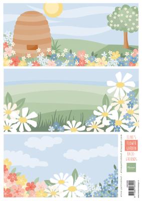 Marianne Design A4 Cutting Sheet - Eline's Flower Garden Backgrounds