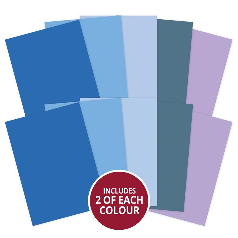 Adorable Scorable A4 Cardstock x 10 sheets - Blue Shades