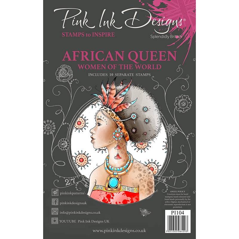 African Queen A5 Clear Stamp Set