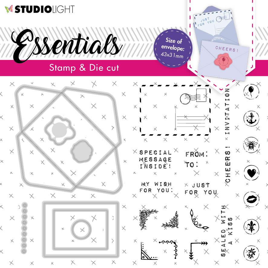 Stamp & Cutting Die Rectangular envelope Essentials 148x105mm nr.55