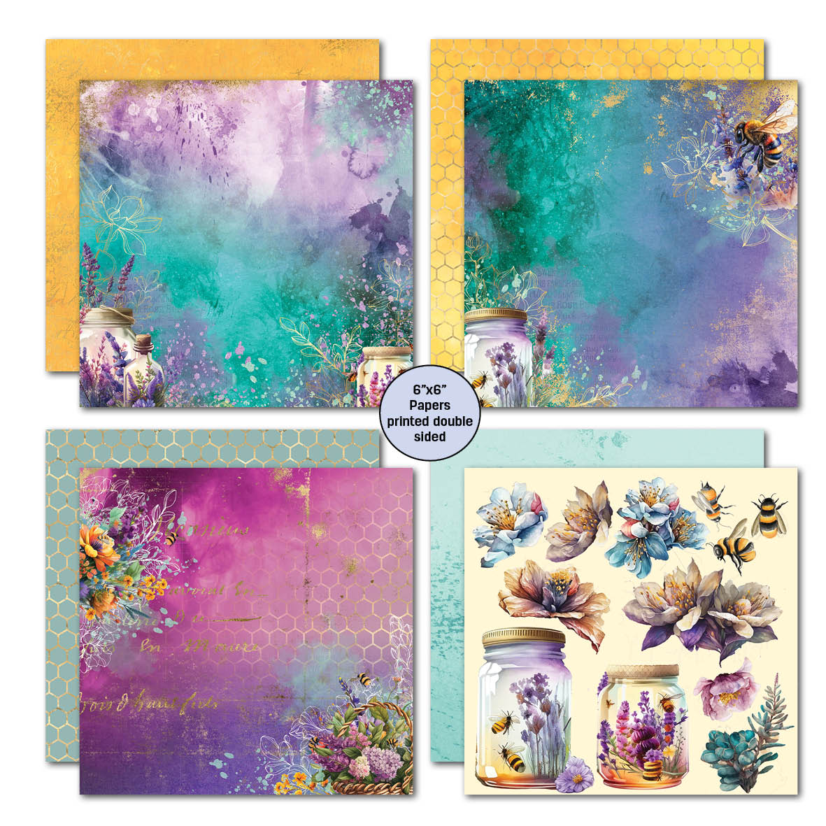 3Quarter Designs Bee Happy 6x6 Paper Pack