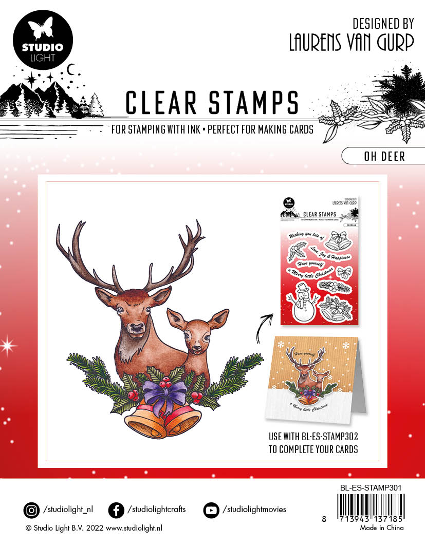 BL Clear Stamp Oh Deer Essentials 120x120x3mm 1 PC nr.301