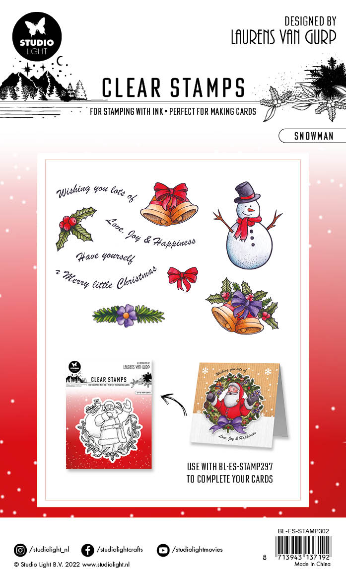 BL Clear Stamp Snowman Essentials 105x148x3mm 10 PC nr.302