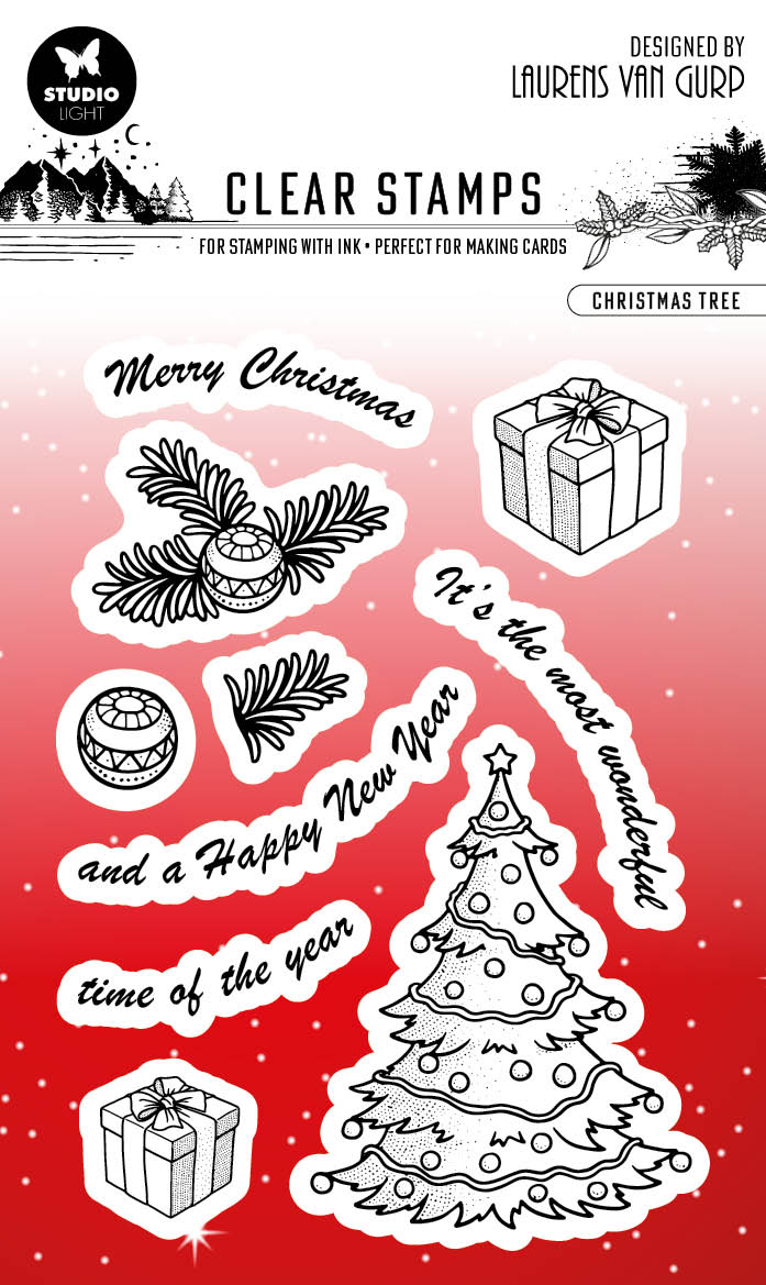 BL Clear Stamp Christmas Tree Essentials 105x148x3mm 10 PC nr.303