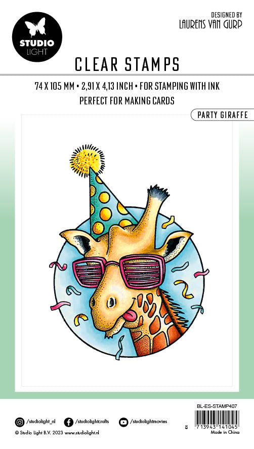 BL Clear Stamp Party Giraffe Essentials 90x67x3mm 1 PC nr.407