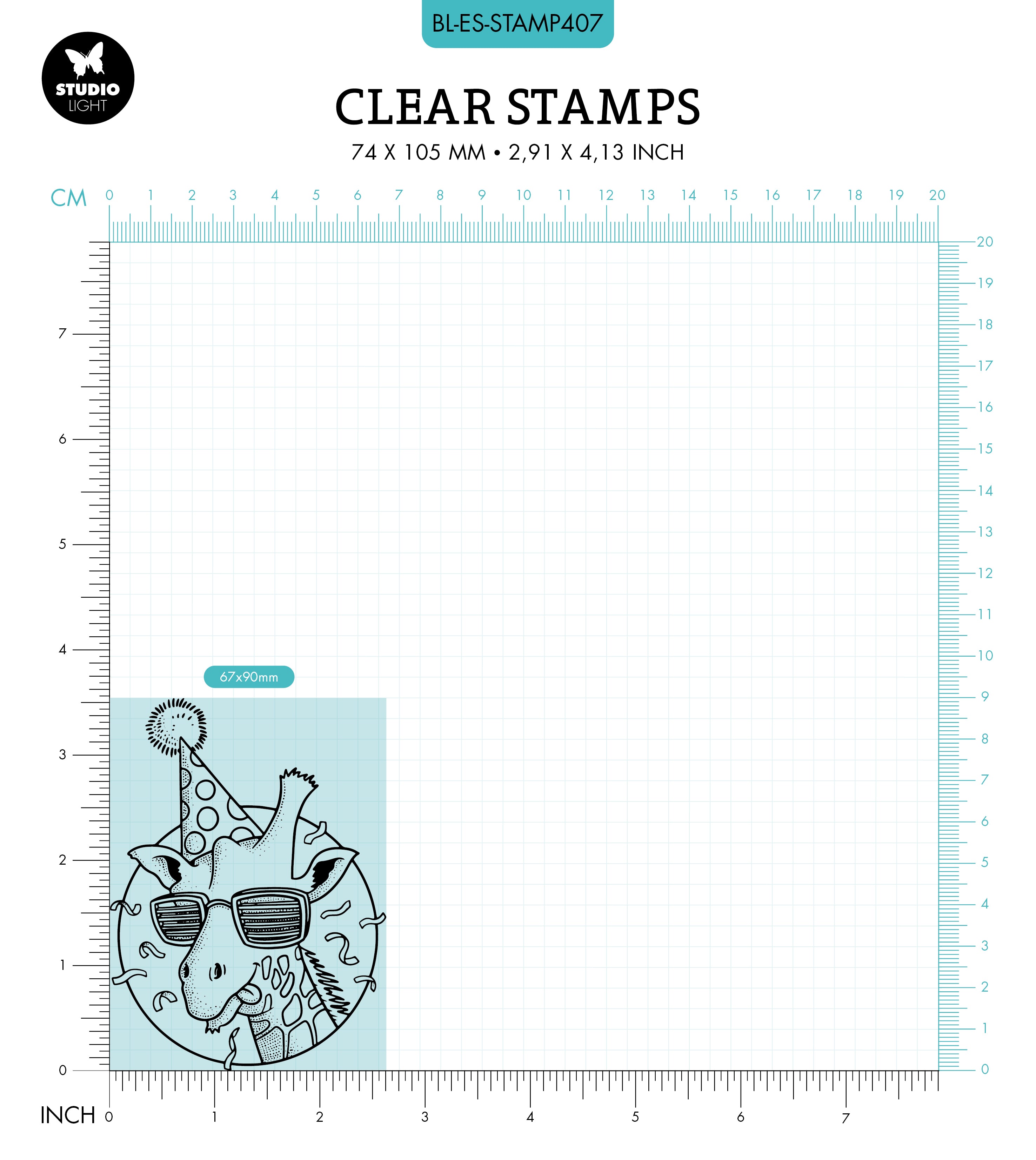 BL Clear Stamp Party Giraffe Essentials 90x67x3mm 1 PC nr.407