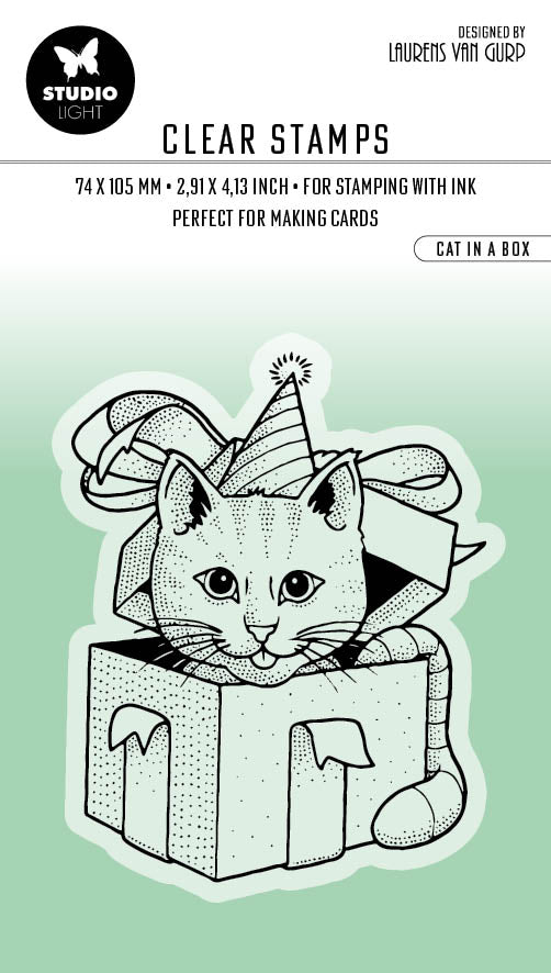 BL Clear Stamp Cat In A Box Essentials 82x64x3mm 1 PC nr.408