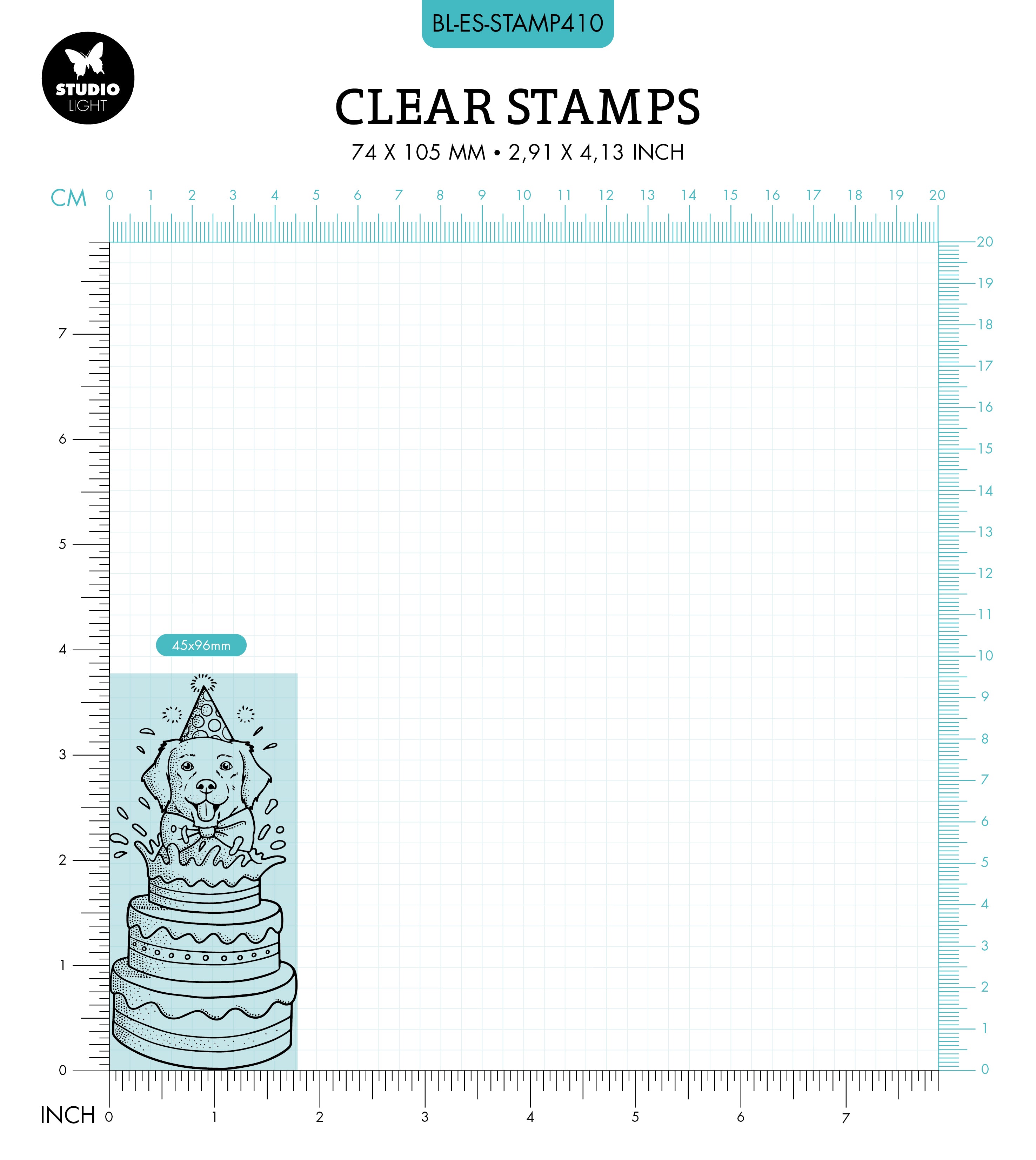 BL Clear Stamp Birthday Dog Essentials 96x45x3mm 1 PC nr.410