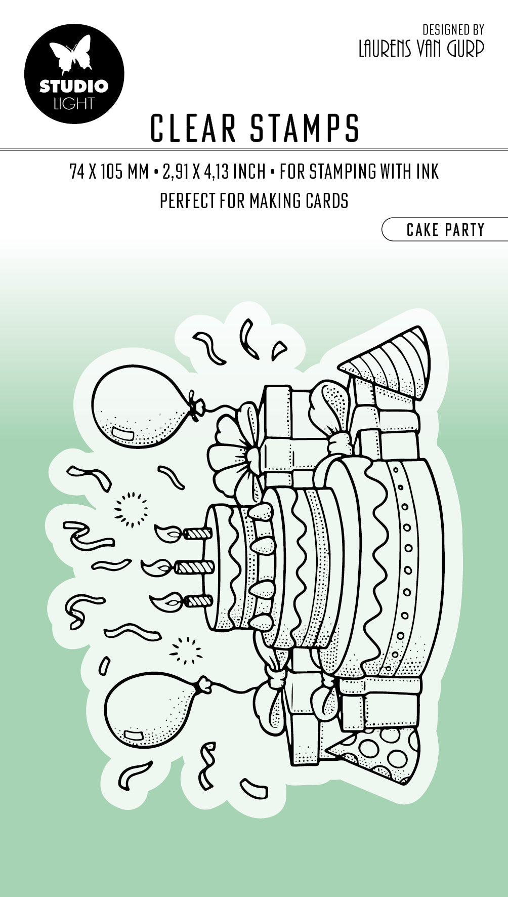 BL Clear Stamp Cake Party Essentials 80x64x3mm 1 PC nr.412