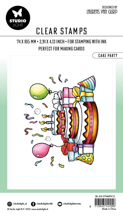 BL Clear Stamp Cake Party Essentials 80x64x3mm 1 PC nr.412