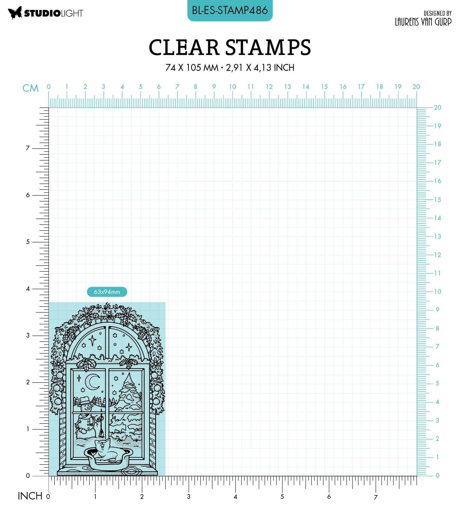 BL Clear Stamp Snowy Day By Laurens 89x64x3mm 1 PC nr.486