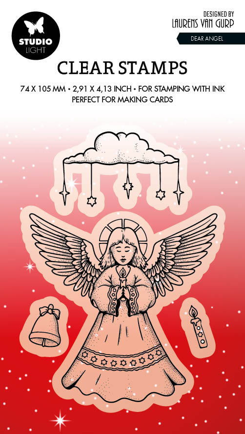 BL Clear Stamp Dear Angel By Laurens 89x64x3mm 4 PC nr.488