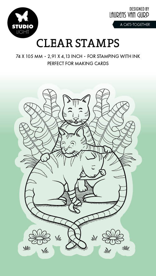 BL Clear Stamp A Cats-Together By Laurens 89x64x3mm 1 PC nr.565