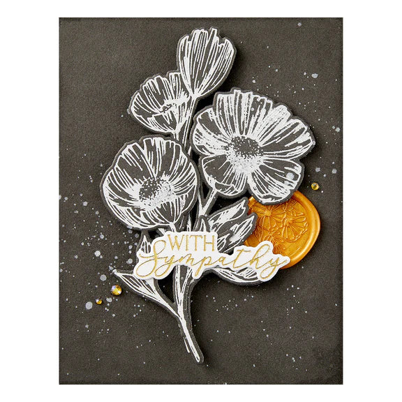 Flower Stems Press Plate & Die Set from the  Pressed Posies Collection