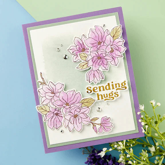 Spring Magnolias Press Plate & Die Set from the Spring Sampler Collection by Simon Hurley