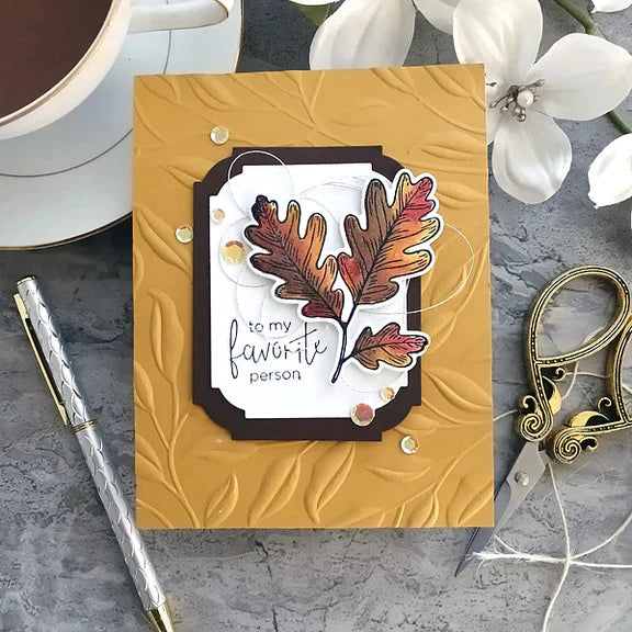 Autumn Leaves Press Plate & Die Set from the BetterPress Autumn Collection