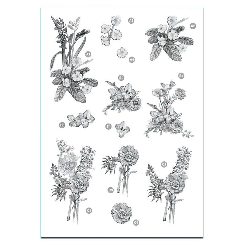 Craft UK Floral -Flower Bunches - Silver