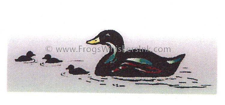 Frog's Whiskers Ink Stamp - Mum & Ducklings